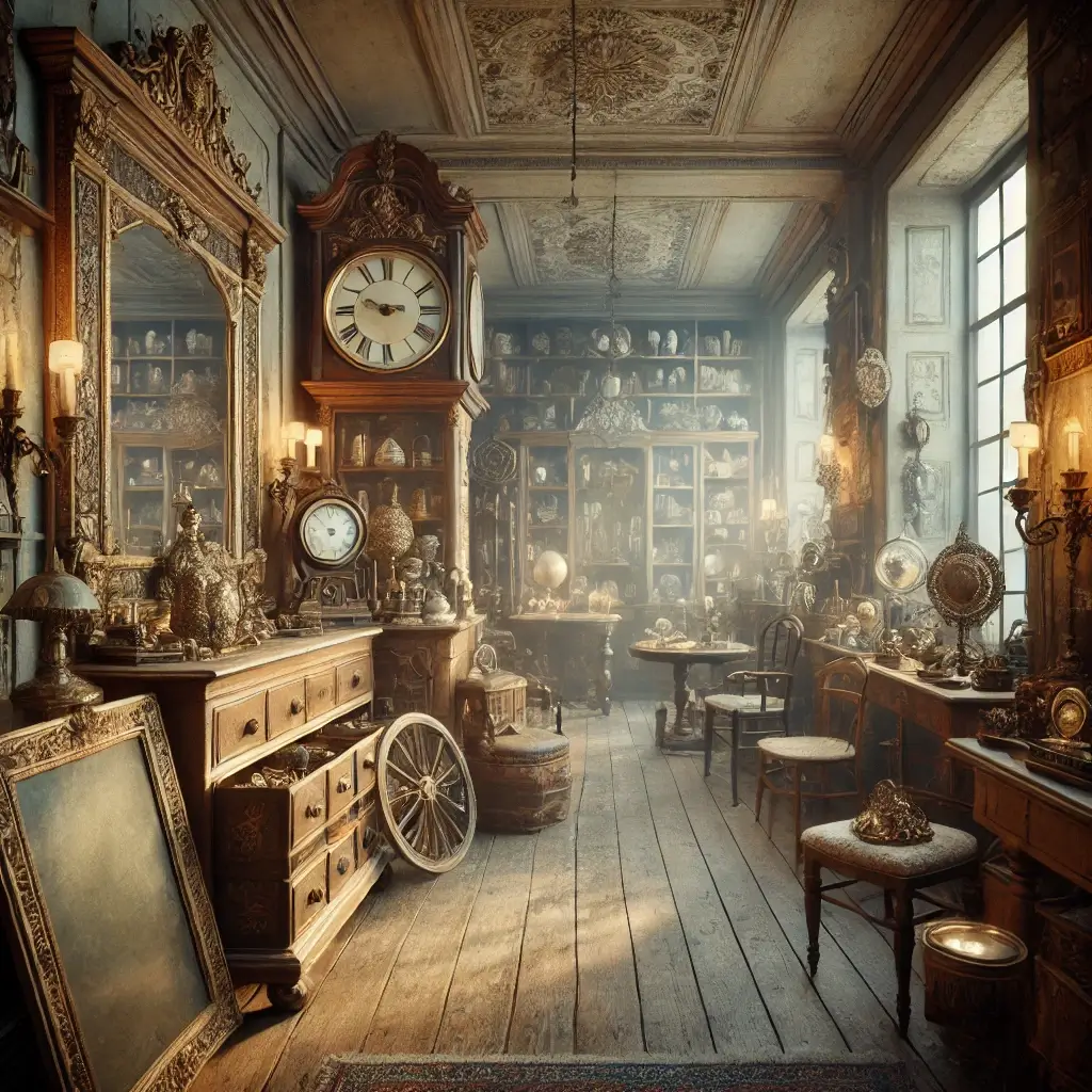 Interior of an antique shop